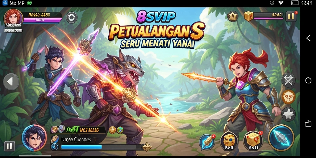 Tangkapan layar menampilkan aksi menyerbuan dalam 8SVIP.