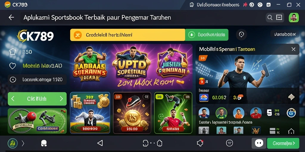 Tampilan gameplay CK789 dengan taruhan olahraga yang mengasyikkan.