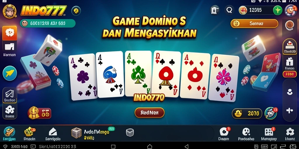 Tampilan gameplay seru dalam INDO777, menunjukkan interaksi pemain dalam permainan domino.