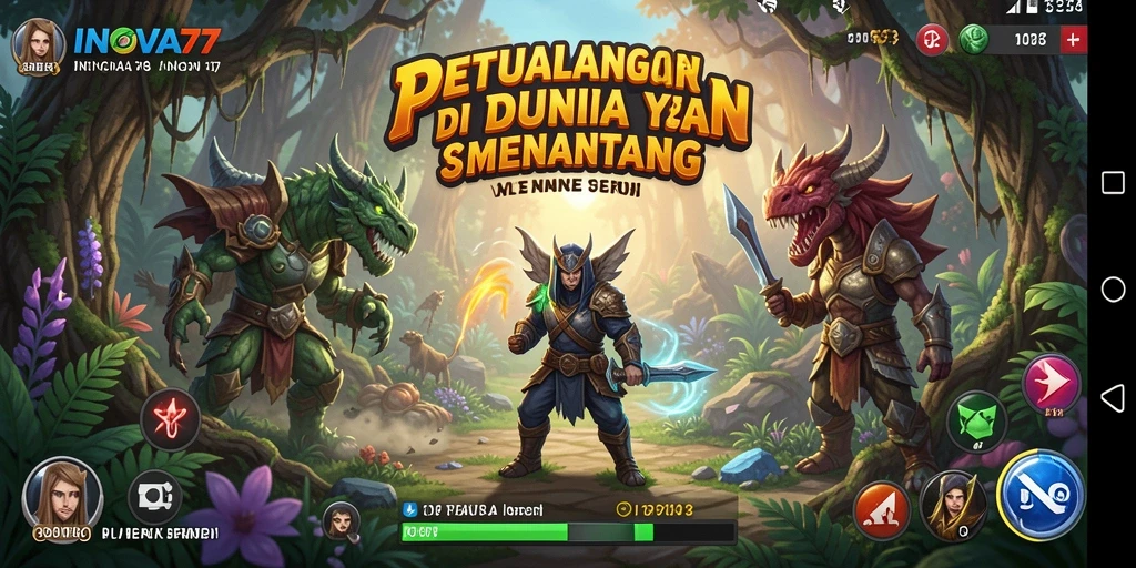 Tampilan gameplay INOVA77 yang menampilkan petualangan seru dan tantangan.