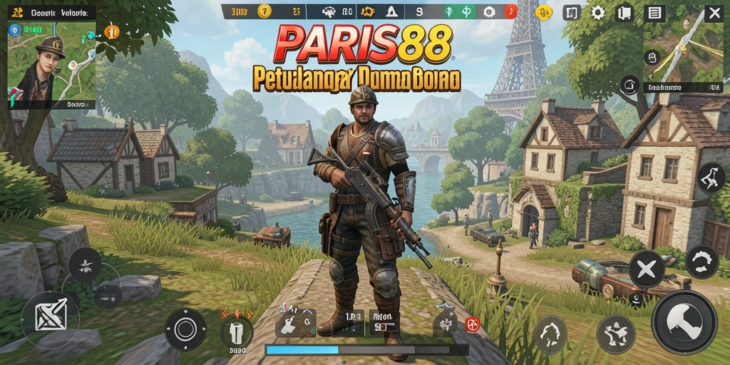 Tampilan gameplay seru di dunia Open World PARIS88.