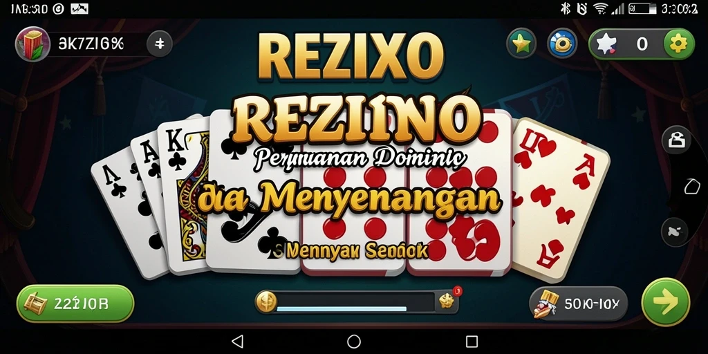 Tampilan gameplay seru di REZIXO saat bermain Domino.