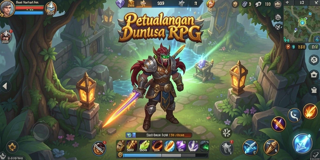 Screenshot S9S9 menampilkan aksi seru dalam pertempuran RPG.
