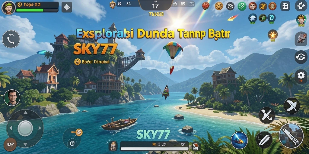 Gameplay mendebarkan dalam dunia terbuka SKY77 yang luas.